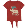 Tee shirt manches courtes noué fille TERRE 8 ANS