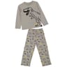 Pyjama long manches longues jersey garçon TAUPE AOP 8 ANS