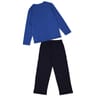 Pyjama long manches longues jersey garçon BLEU/ MARINE 12 ANS