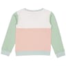 Sweat shirt fille BLANC/ROSE/SAUGE 4 ANS