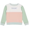 Sweat shirt fille BLANC/ROSE/SAUGE 14 ANS