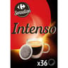 Carrefour Sensation café dosettes compatibles senseo intenso x10 252g