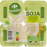 Carrefour sensation dessert végétal soja mandarine citron vert 4x100g