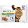 Perfect fit pâtée pour chat stérilisé à la dinde et aux poissons en sauce 4x85g