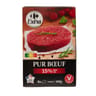 Carrefour extra steak haché pur boeuf 15% mg vbf 4x100g
