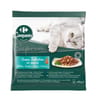 Carrefour companino pâtée pour chat effilés poissons/crevettes x4 -340g