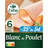 Carrefour extra blanc de poulet réduit en sel 6 tranches 240g