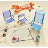 Chaise beach 4 positions, tube aluminium, textiline