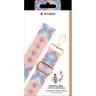 Bigben bandoulière pour smartphone motif brésilien violet et rose pale BBANDBRESV
