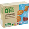 Carrefour bio mini safari biscuits chocolat au lait 160g