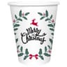 Gobelets carton 25cl merry christmas couronne x6