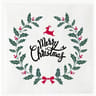 Serviettes papier 33x33cm merry christmas couronne x20