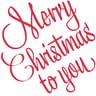 20 serviettes 33x33cm merry christmas to you rouge fond blanc