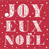 20 serviettes 33x33cm noel joyeux