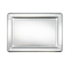 4 plateaux en carton 34x23.5cm argent satine