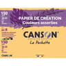 Canson pochette 12 feuilles creation couleurs assorties 24x32cm 150g