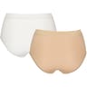 Lot de 2 culottes maxi unies LOT NUDE/BLANC 42/44
