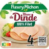 Fleury michon blanc de dinde 100% filet conservation sans nitrite 4 tranches 130g