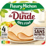 Fleury michon blanc de dinde 100% filet conservation sans nitrite 4 tranches 130g