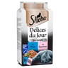 Sheba pâtée pour chat délices du jour aux poissons en gelée 6x50g