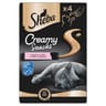 Sheba creamy snacks friandises au saumon pour chat adulte 4x12g