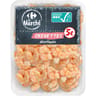Queues de crevettes natures décortiquées ASC CARREFOUR LE MARCHE la barquette de 150g