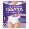 Always discreet incontinence sous-vetements plus l x9