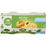Carrefour classic' fruits au sirop pêches sans sucres ajoutés 4x70g
