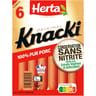 Herta knacki original porc conservation sans nitrite x6, 210g