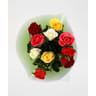 10 roses arlequin 40 cm