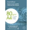 Carrefour 5 ramettes de 500 feuilles blanches A4 80 grammes