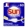 Sun tablettes lave vaiselle classic citron 60 lavages