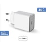 Force power lite chargeur secteur 1 port c pc 30w recyclé blanc FPLICS1C30WPDRW