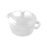Mini cocotte porcelaine blanche 10cm + couvercle