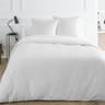 Parure housse de couette 240x220cm + 2 taies 63x63cm blanc optique
