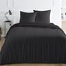 Parure housse de couette 260x240cm + 2 taies 63x63cm noir