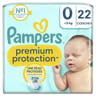 Pampers premium protection couches taille 0 <3kg x22