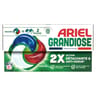 Ariel grandiose pods, lessive liquide en capsules 21 lavages, original