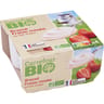 Carrefour bio yaourt brassé fraise mixée 4x125g