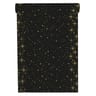 Chemin de table en tissu 28x400cm noir ciel scintillant or