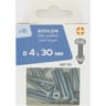15 boulon tête poêlier acier zingué 4x30mm