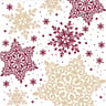 20 serviettes 33x33cm poinsettia grenat