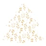 12 serviettes forme sapin leafy or fond blanc