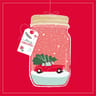 20 serviettes 33x33cm christmas jar