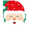 12 serviettes forme pere noel zoom santa