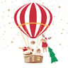 20 serviettes 33x33cm christmas in the air fond blanc