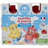 Carrefour Classic gourdes de yaourt framboise vanille 6x90g