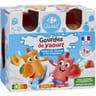 Carrefour kids gourde de yaourt fraise abricot 6x90g