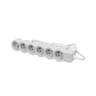 Bloc 6 prises standard 1,5 m blanc gris