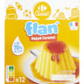 Carrefour Classic flan nappé caramel 12X100g